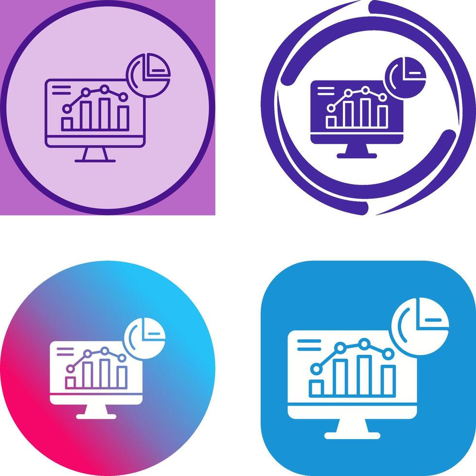 Monitoring Icon Design vector