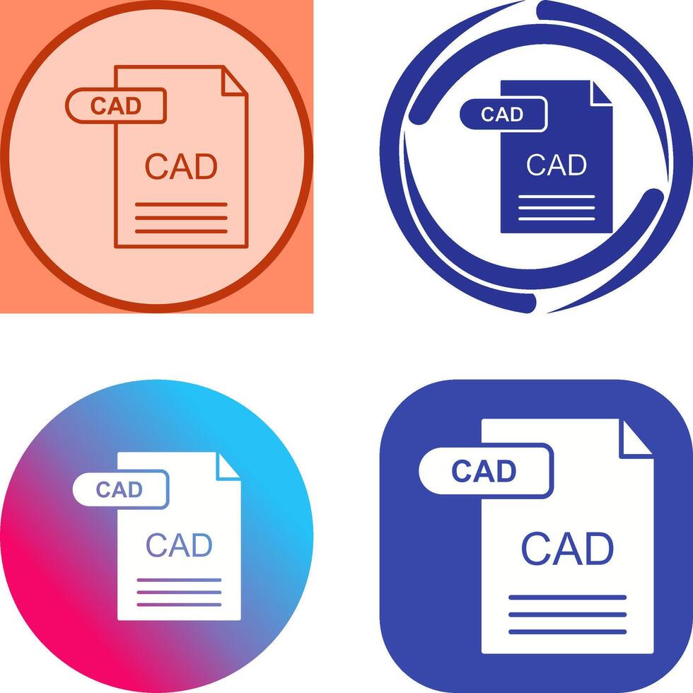 CAD Icon Design vector