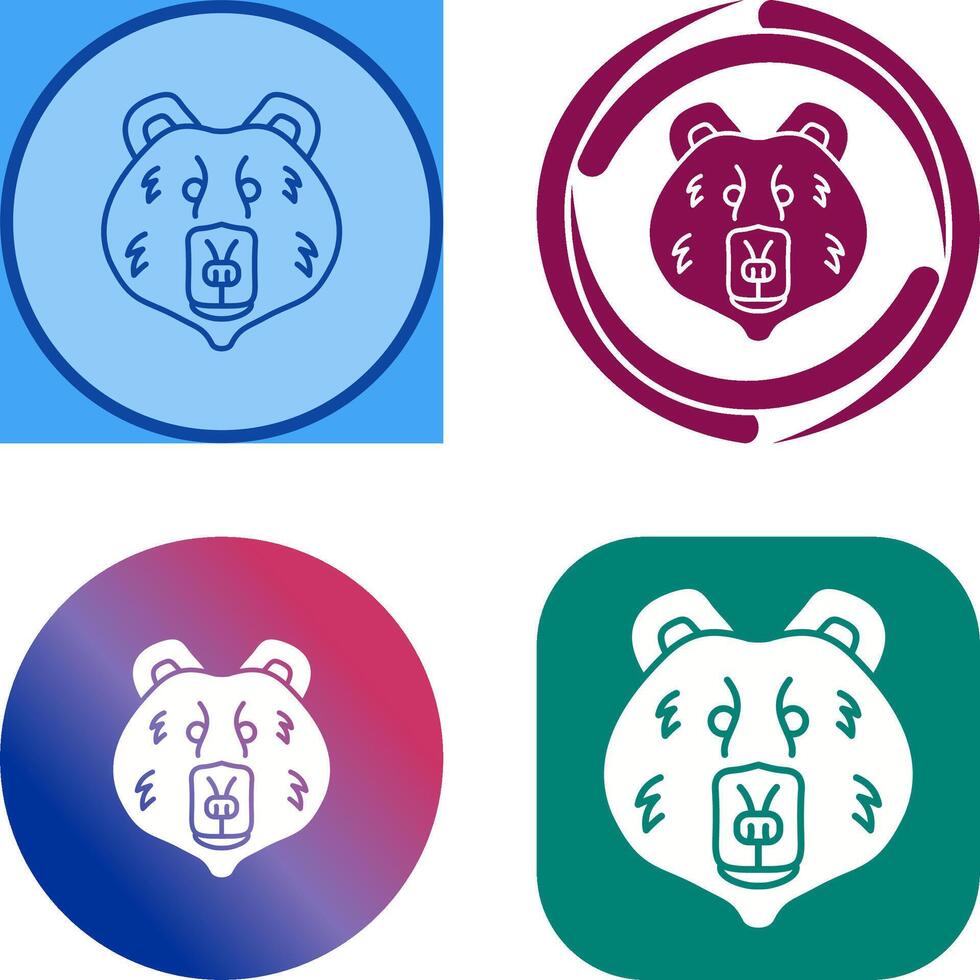 Polar Bear Icon Design vector