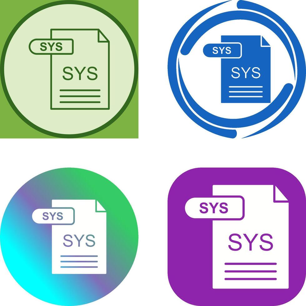 SYS Icon Design vector