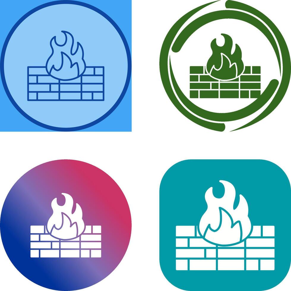 Firewall Icon Design vector