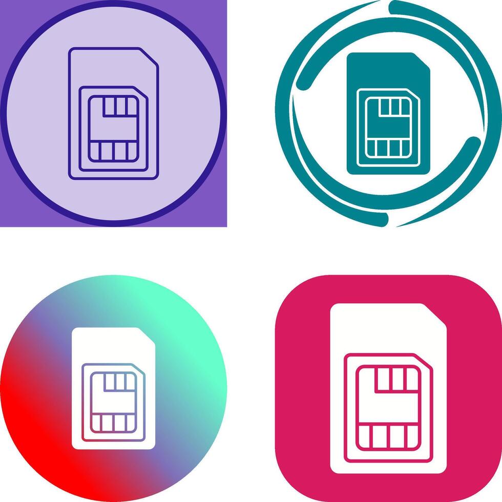 Sim Card Icon Design vector