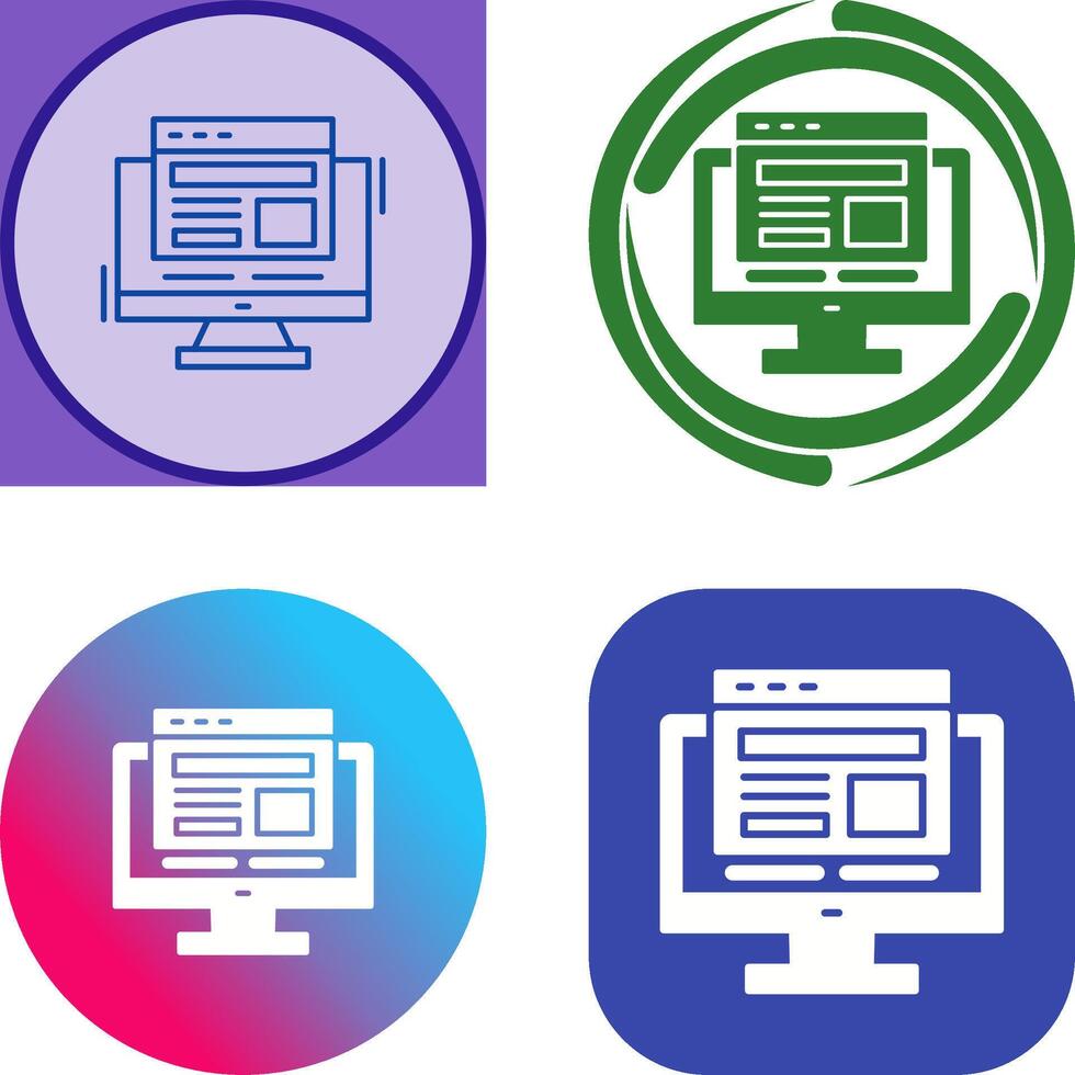 Adaptive Layout Icon Design vector