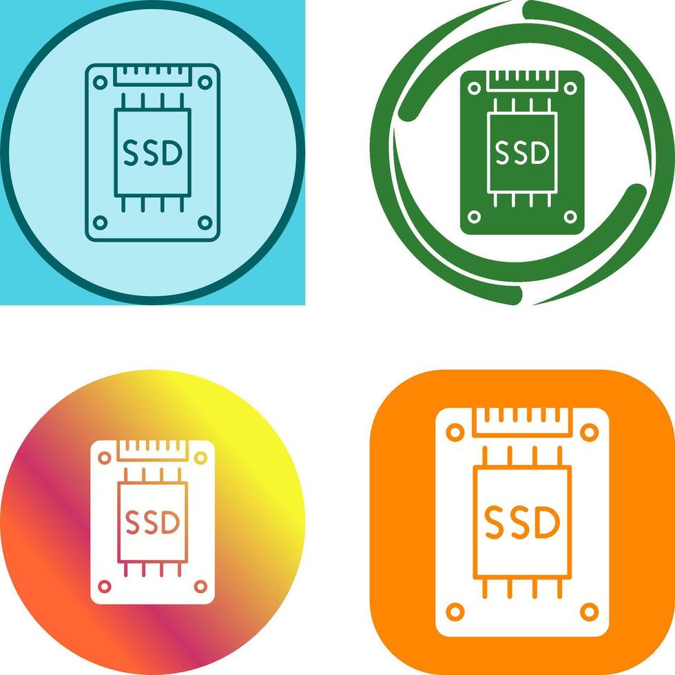 Ssd Icon Design vector