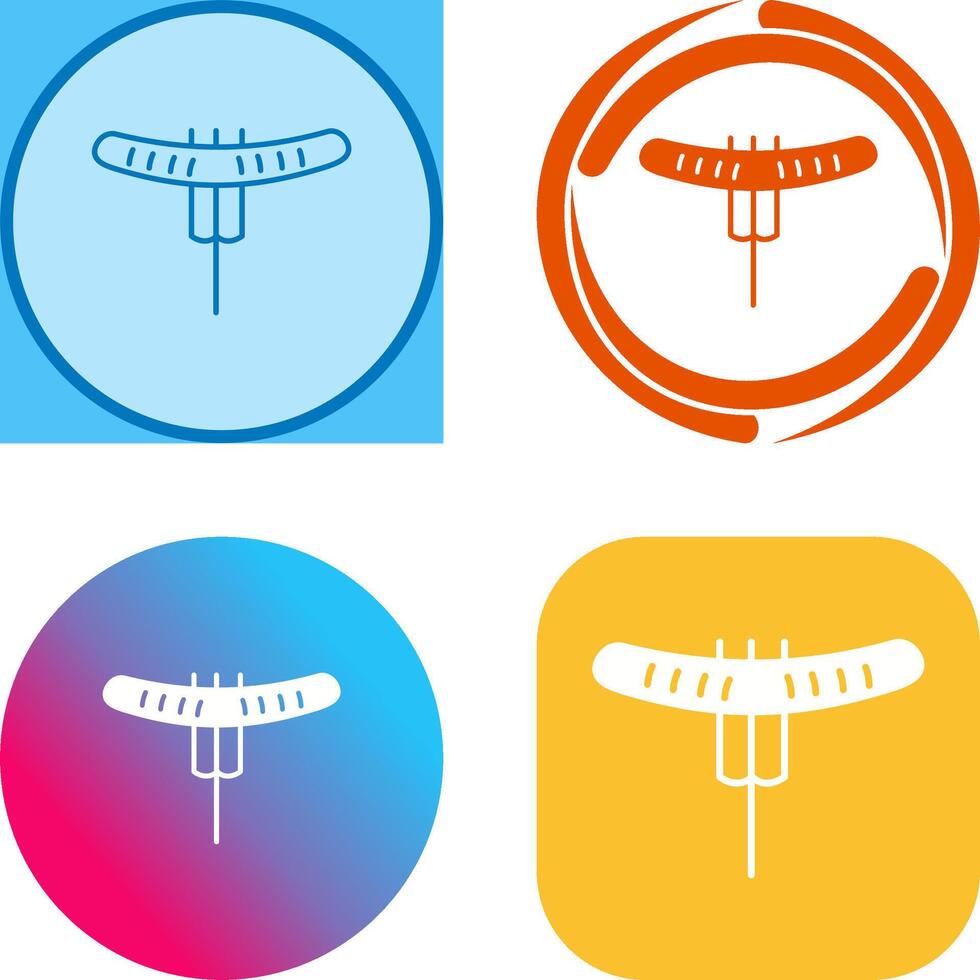 Sausage on Fork Icon Design vector