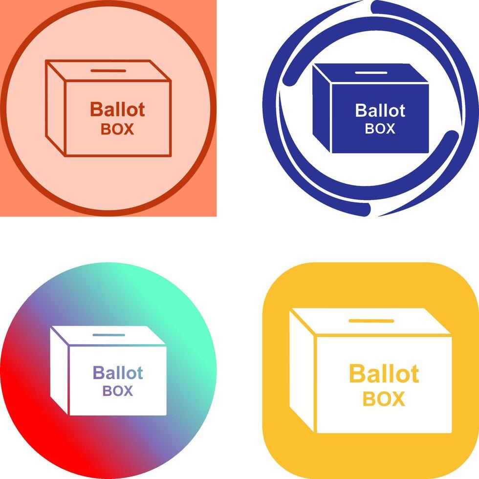 Ballot Box Icon Design vector