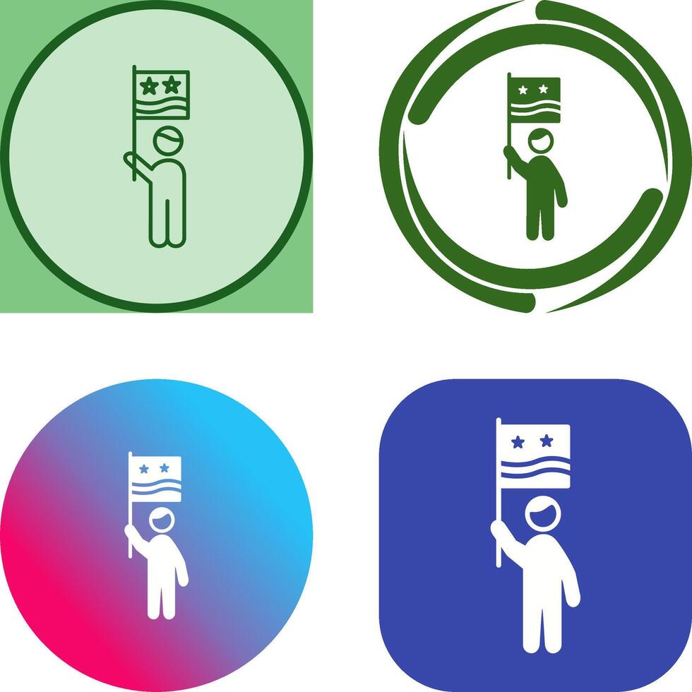 Raising Flag Icon Design vector