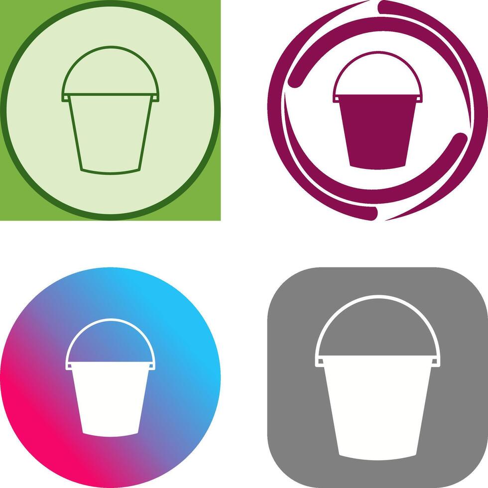 Water Bucket Icon Design vector