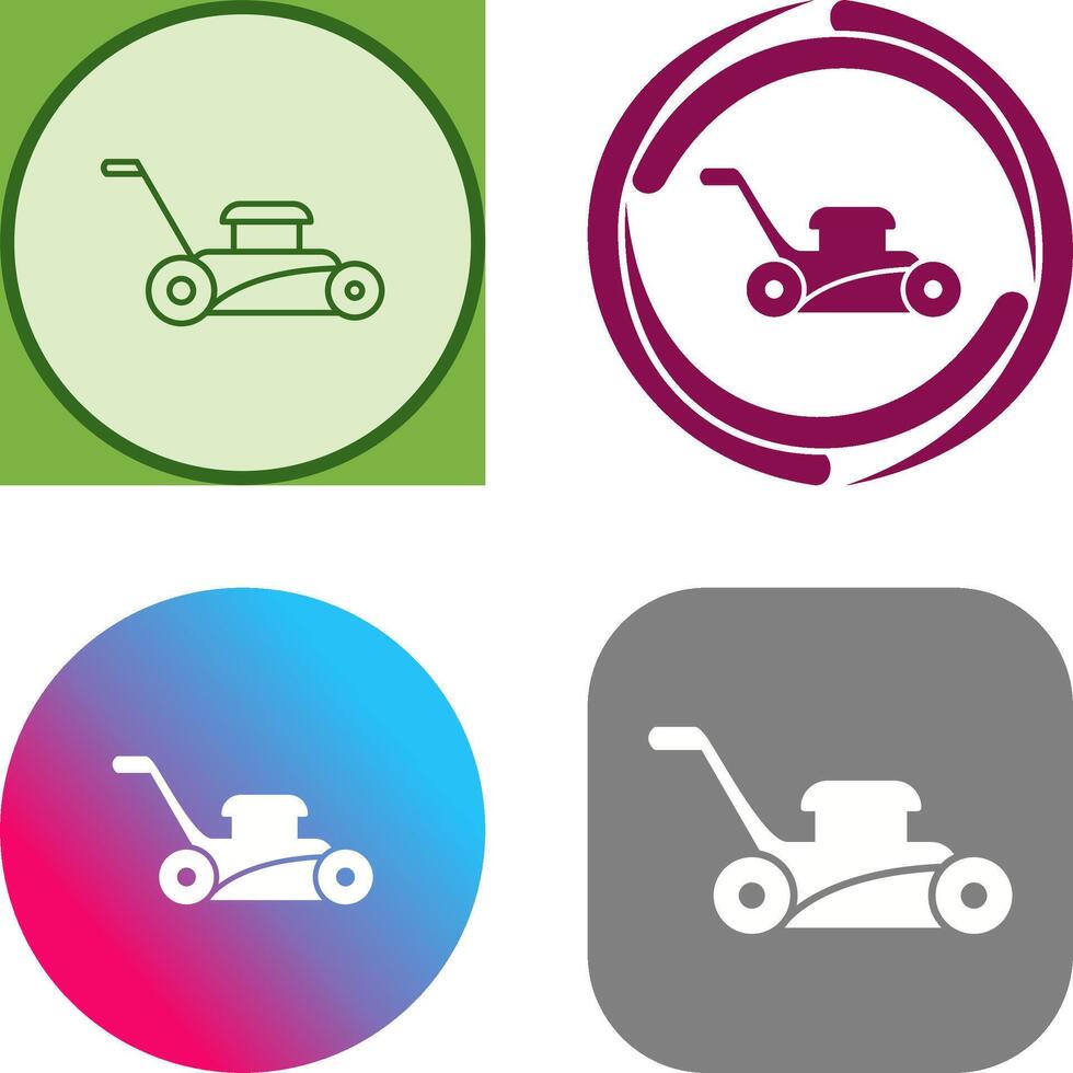 Lawn Mower Icon Design vector