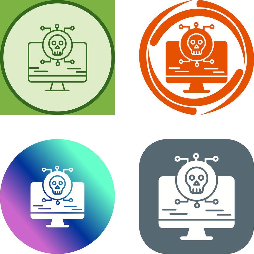 Virus Attack Icon Design vector