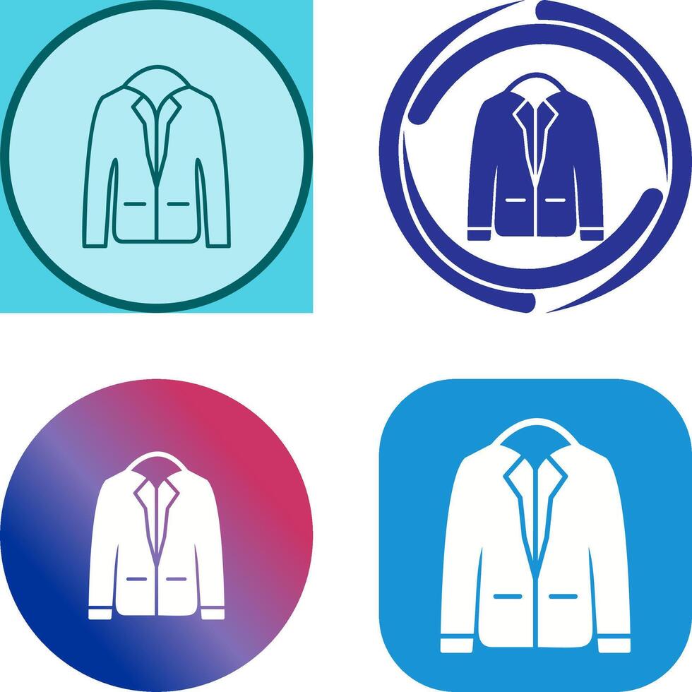 Stylish Jacket Icon Design vector