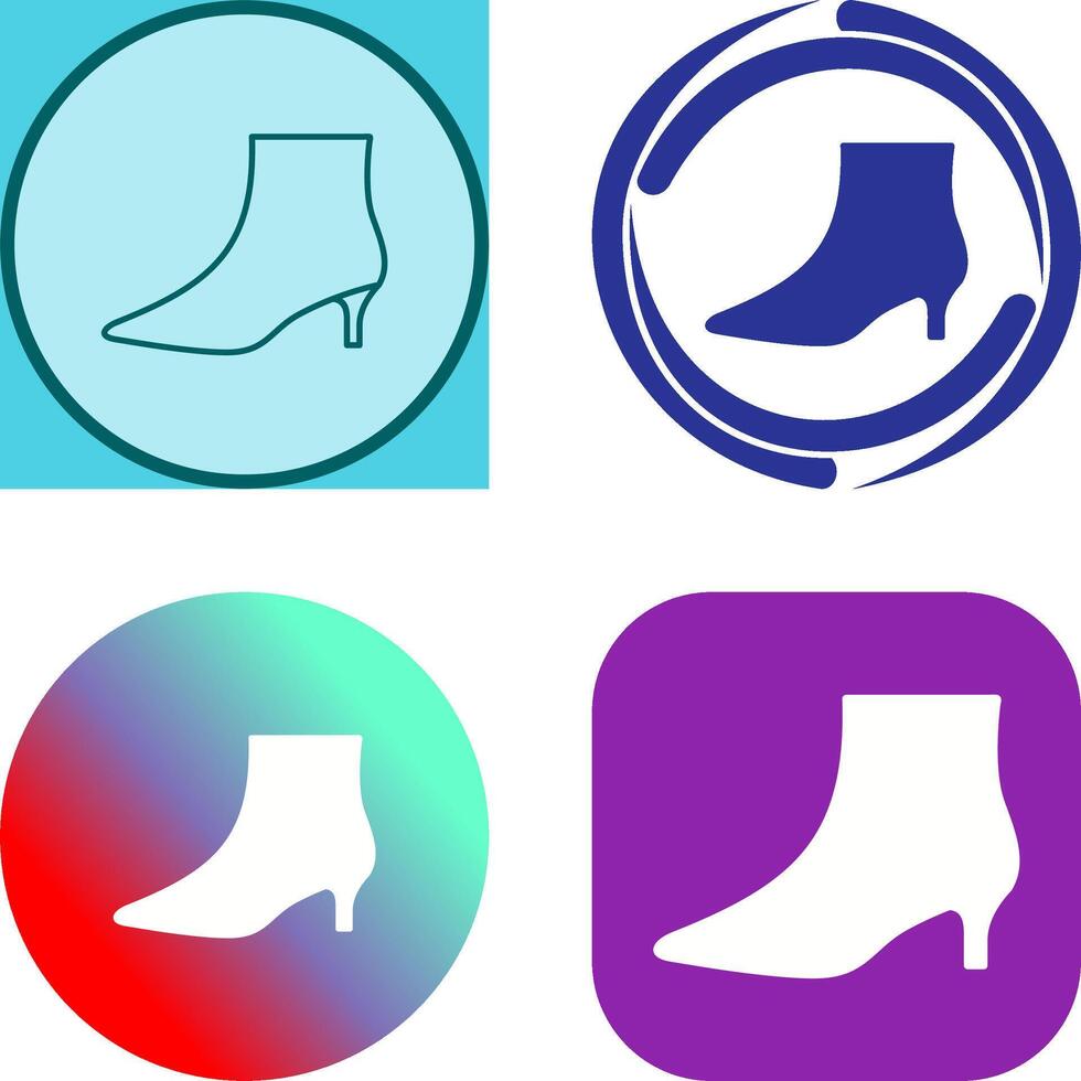 Boots with Heels Icon Design vector