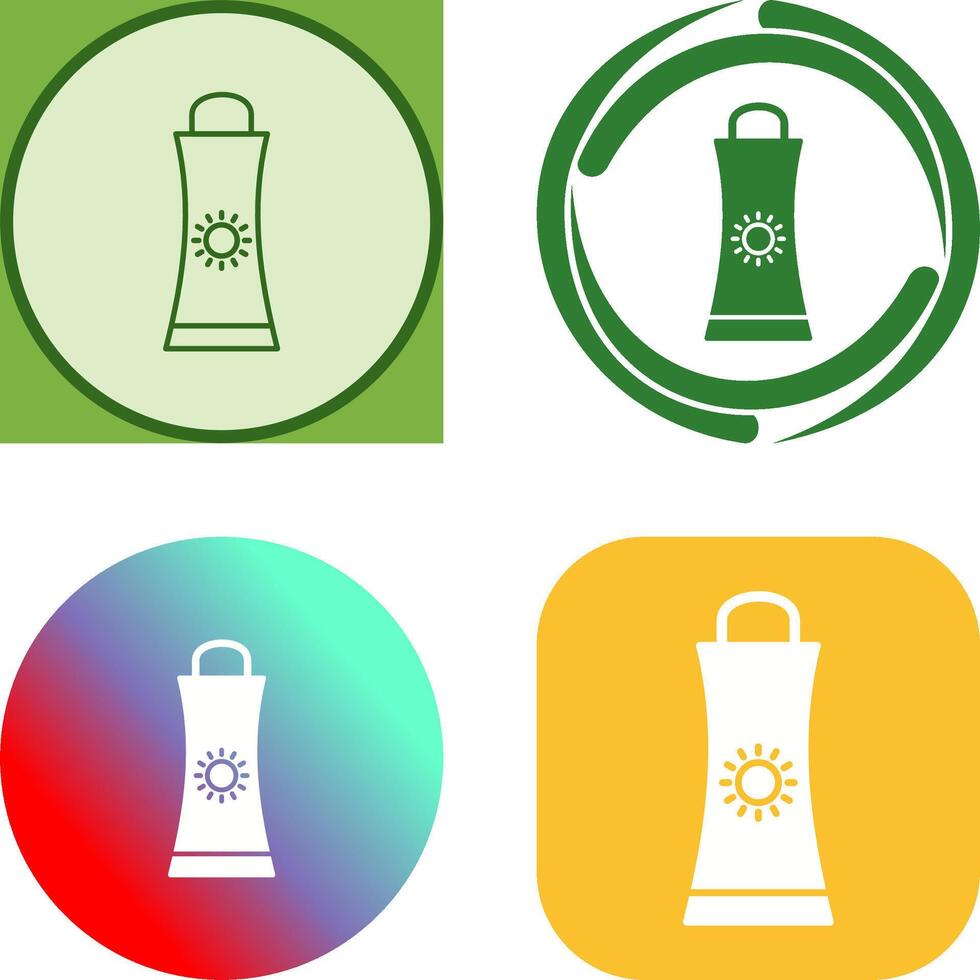 Sunblock Cream Icon Design vector