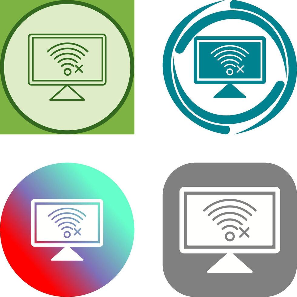 Disconnected Network Icon Design vector