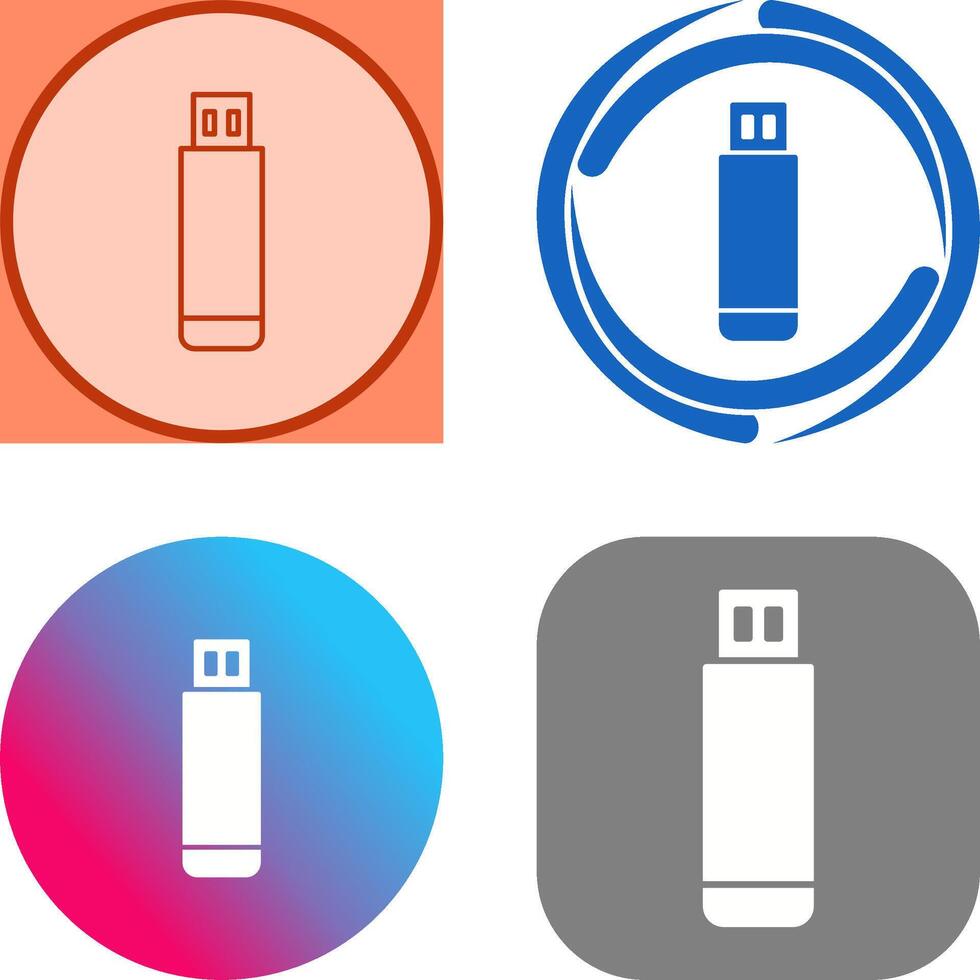USB Drive Icon Design vector