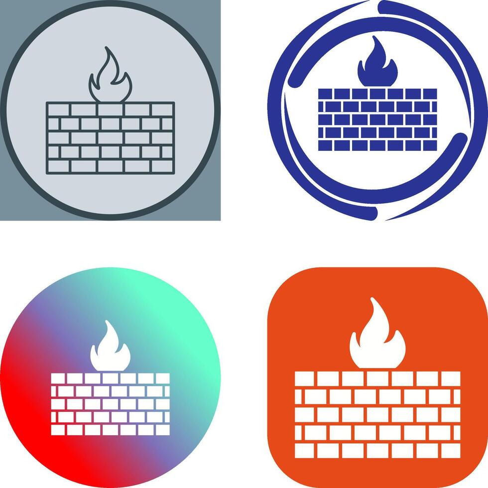 Firewall Icon Design vector