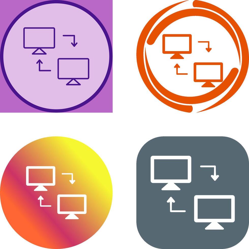 Sharing Systems Icon Design vector