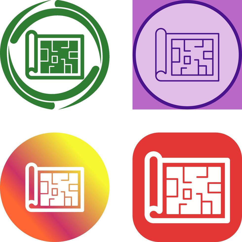 Blueprint Icon Design vector