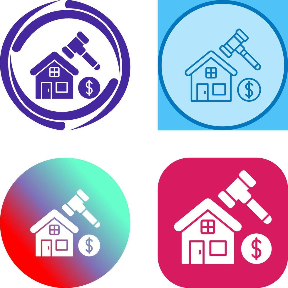 Auction Icon Design vector