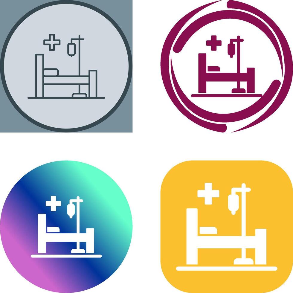 Bed Icon Design vector