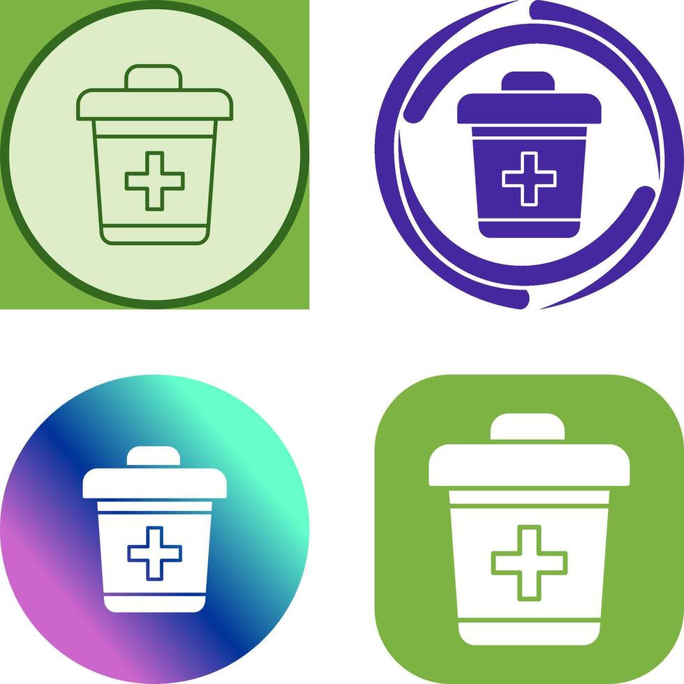 Dustbin Icon Design vector