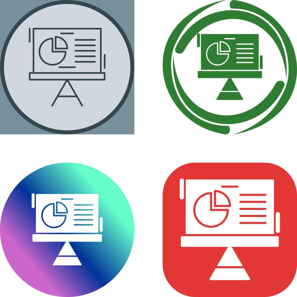 Pie Chart Icon Design vector