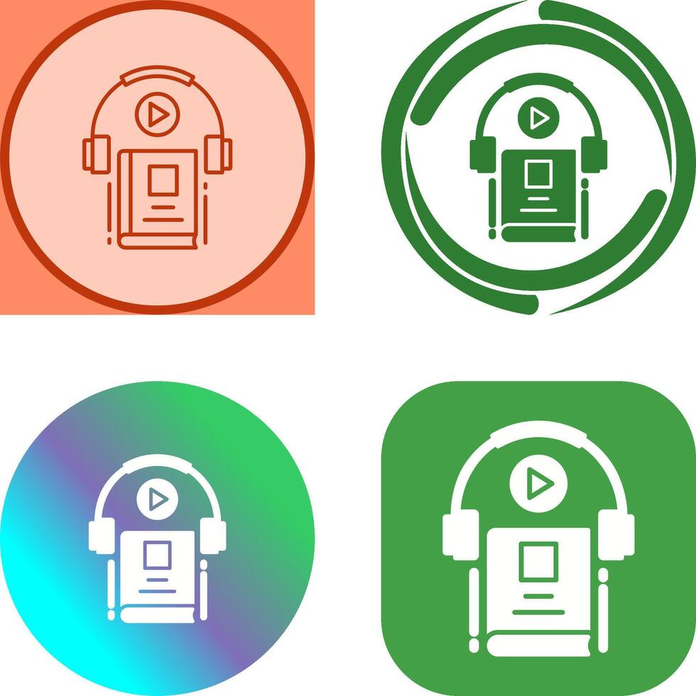 Audio Book Icon Design vector