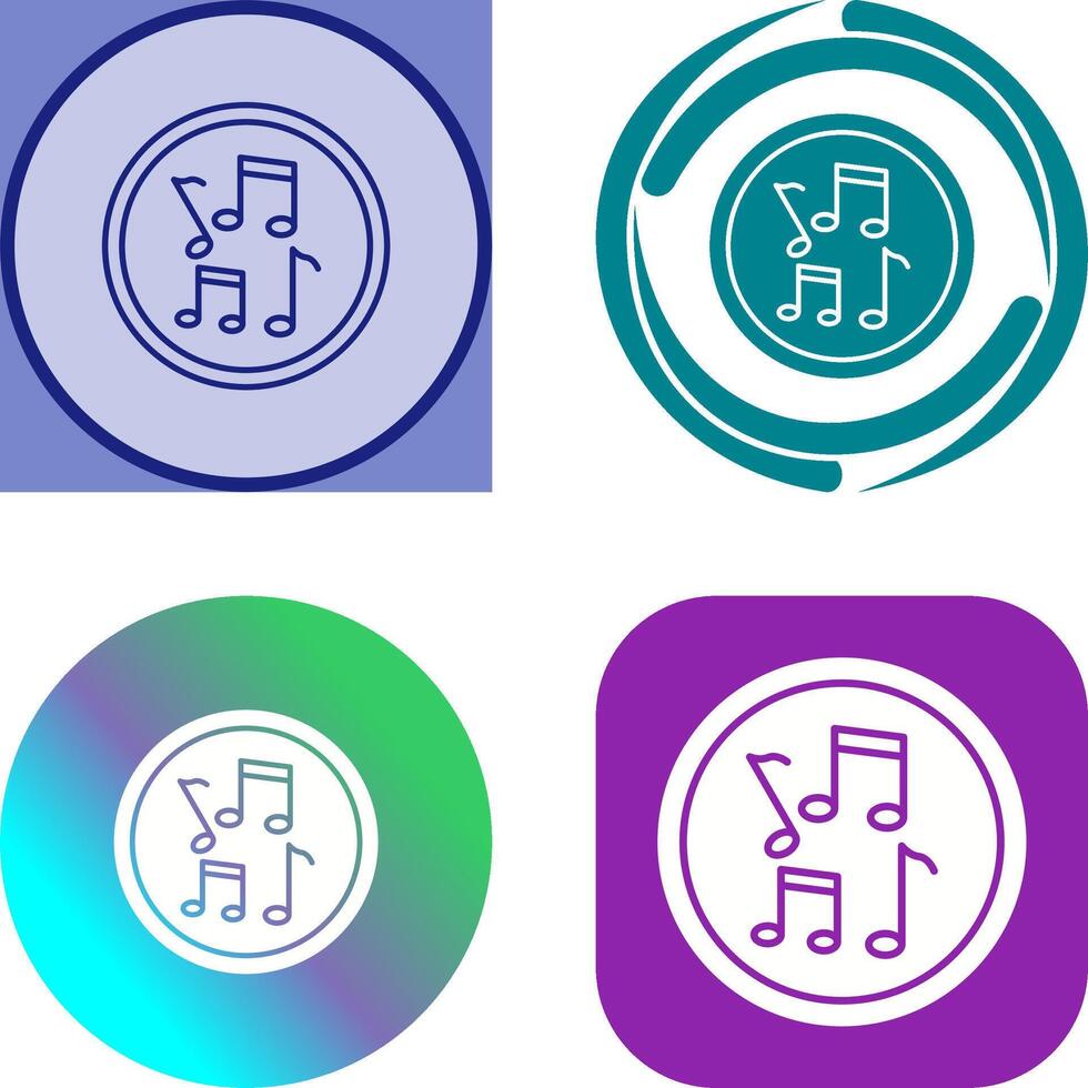 Musical Notes Icon Design vector