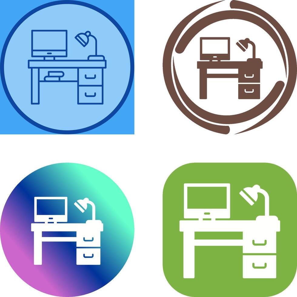 Desk Icon Design vector