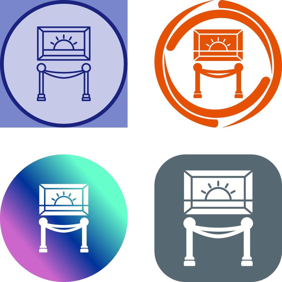Painting Exhibit Icon Design vector