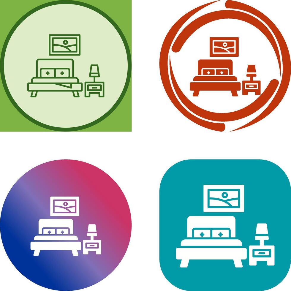 Bedroom Icon Design vector