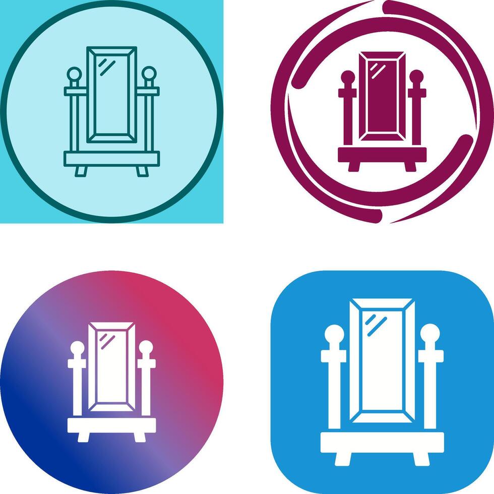 Floor Mirror Icon Design vector