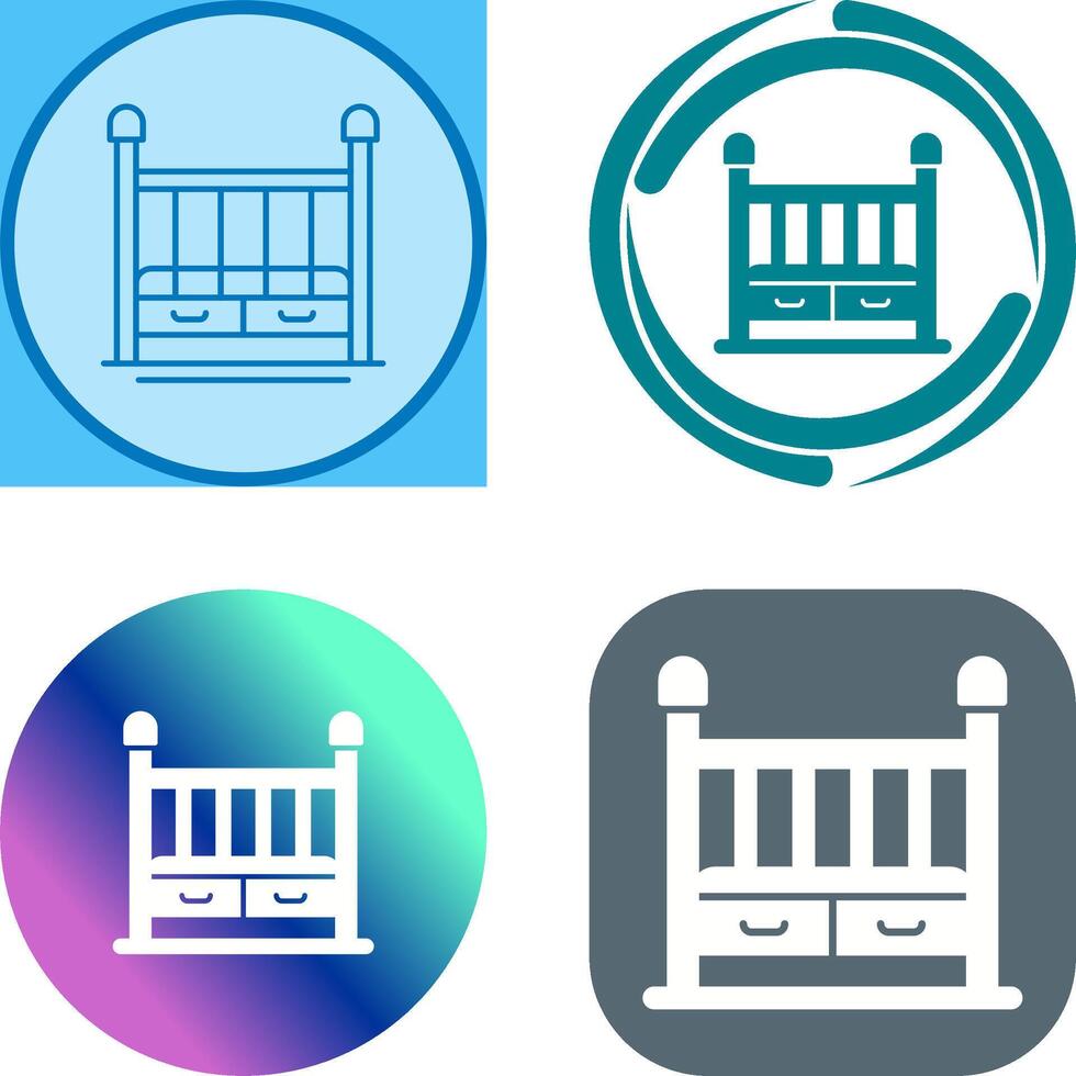 Baby Crib Icon Design vector