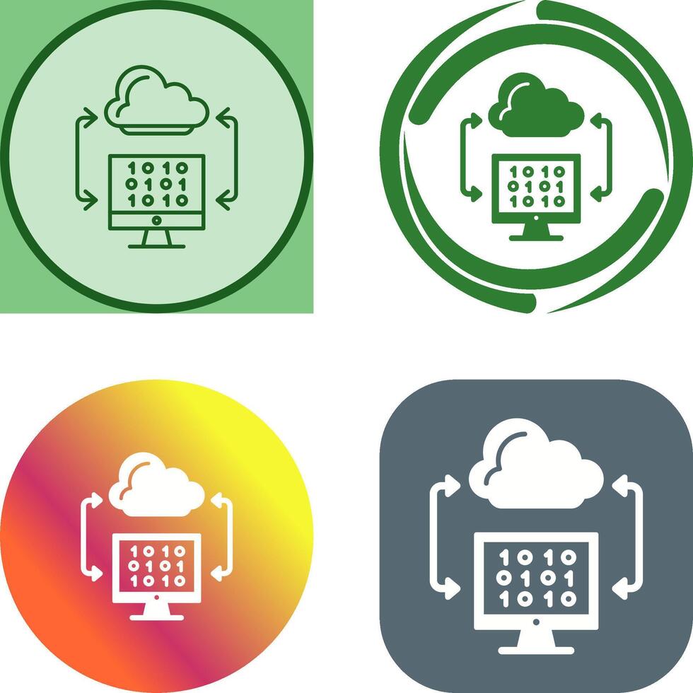 Cloud Coding Icon Design vector