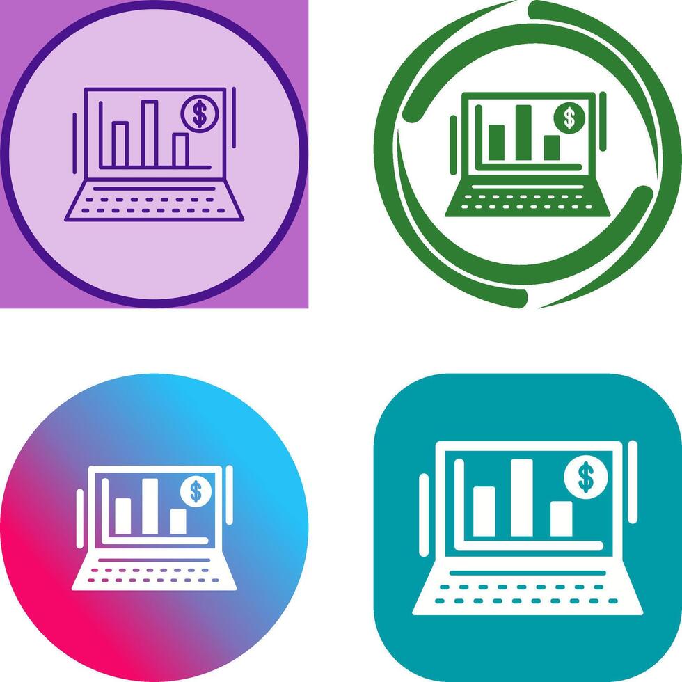 Bar Chart Icon Design vector