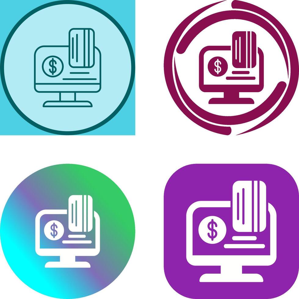 Online Payment Icon Design vector