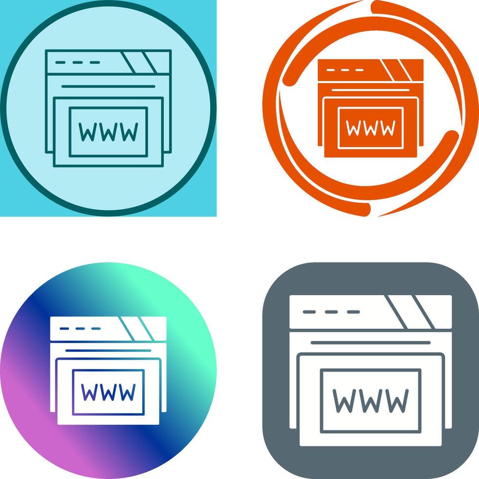 Www Icon Design vector