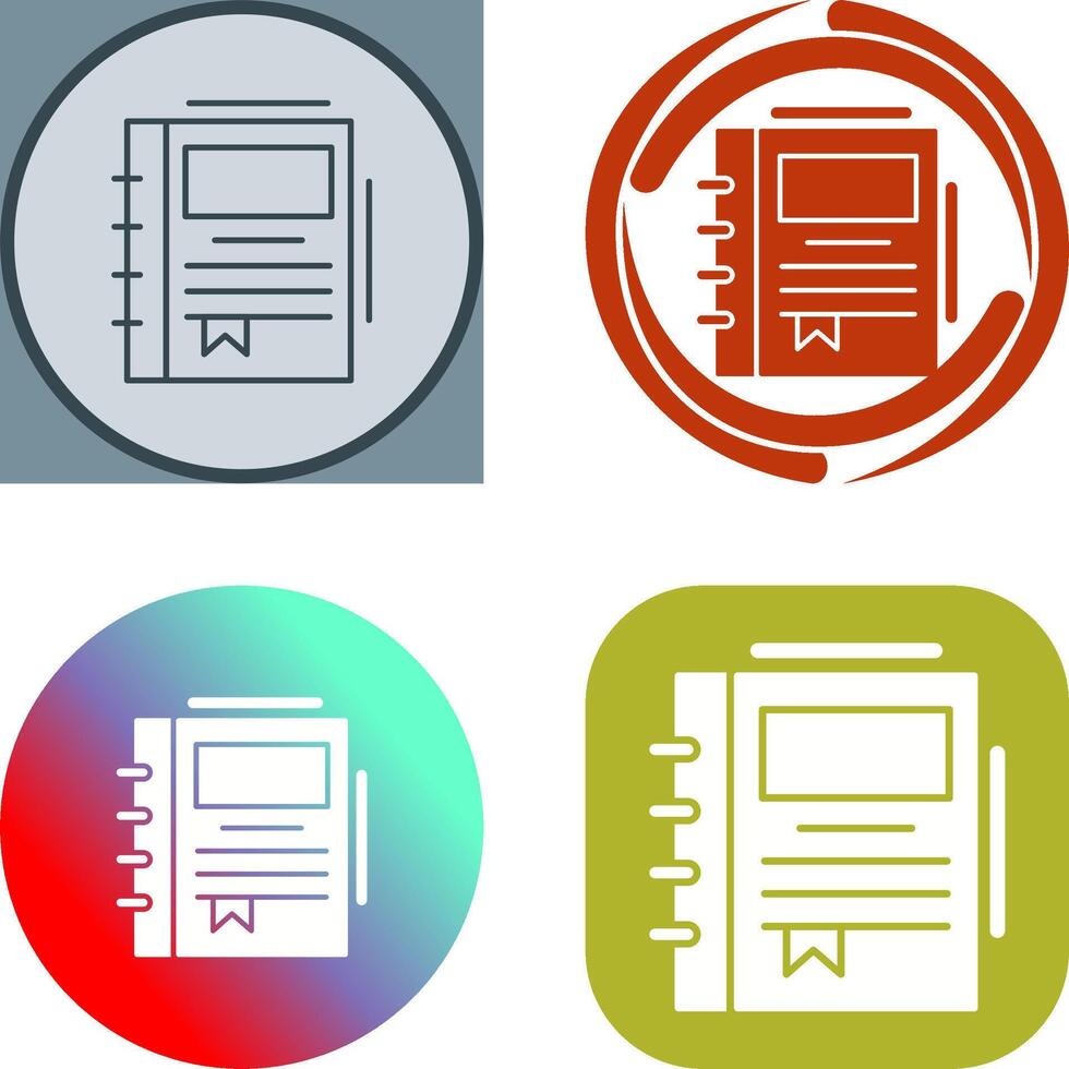 Spring Notebook Icon Design vector