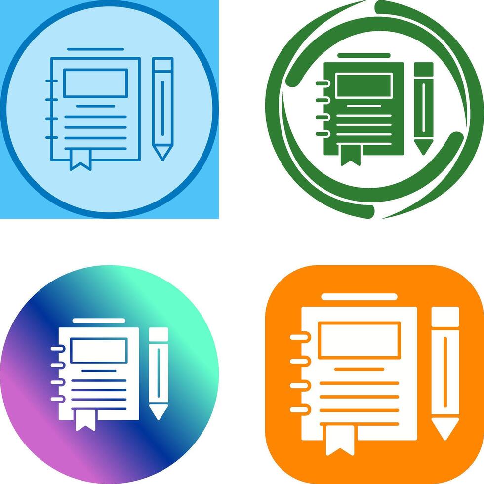 Journal Icon Design vector