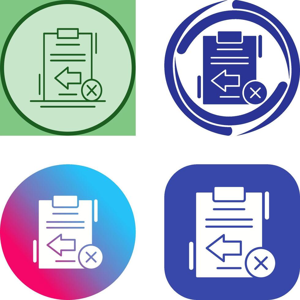 Return Failed Icon Design vector