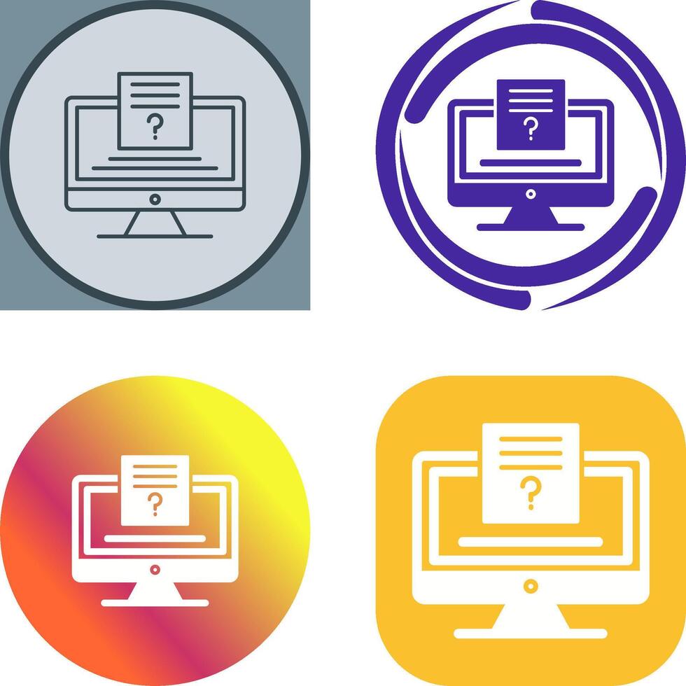 Quiz Icon Design vector