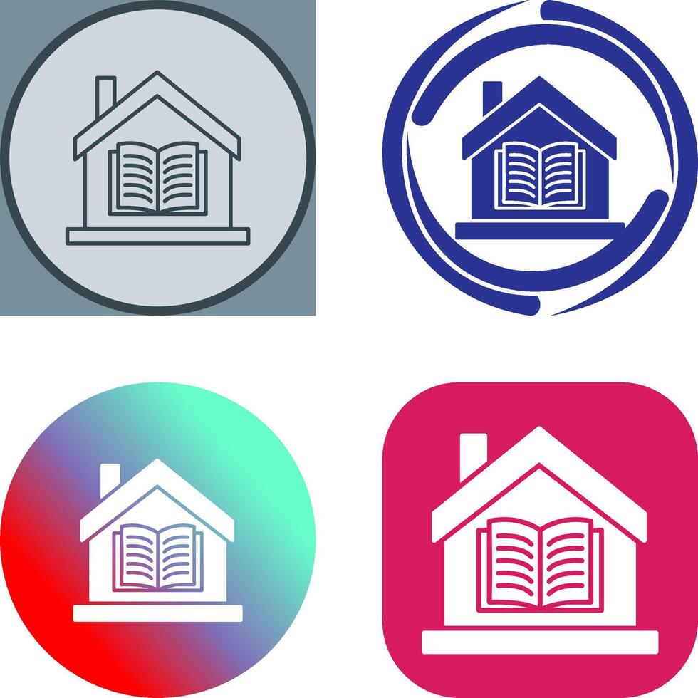 Homeschooling Icon Design vector