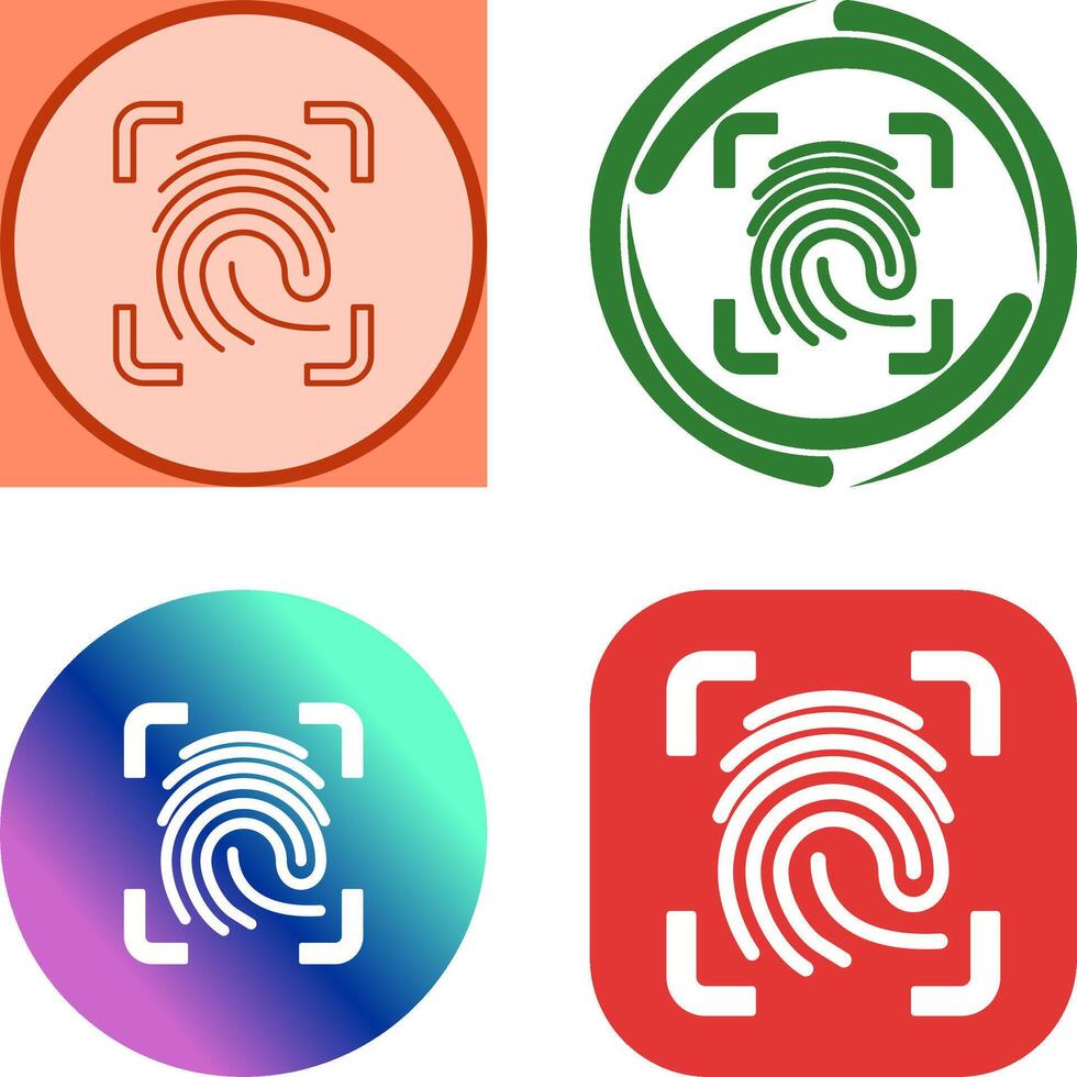 Finger Print Icon Design vector