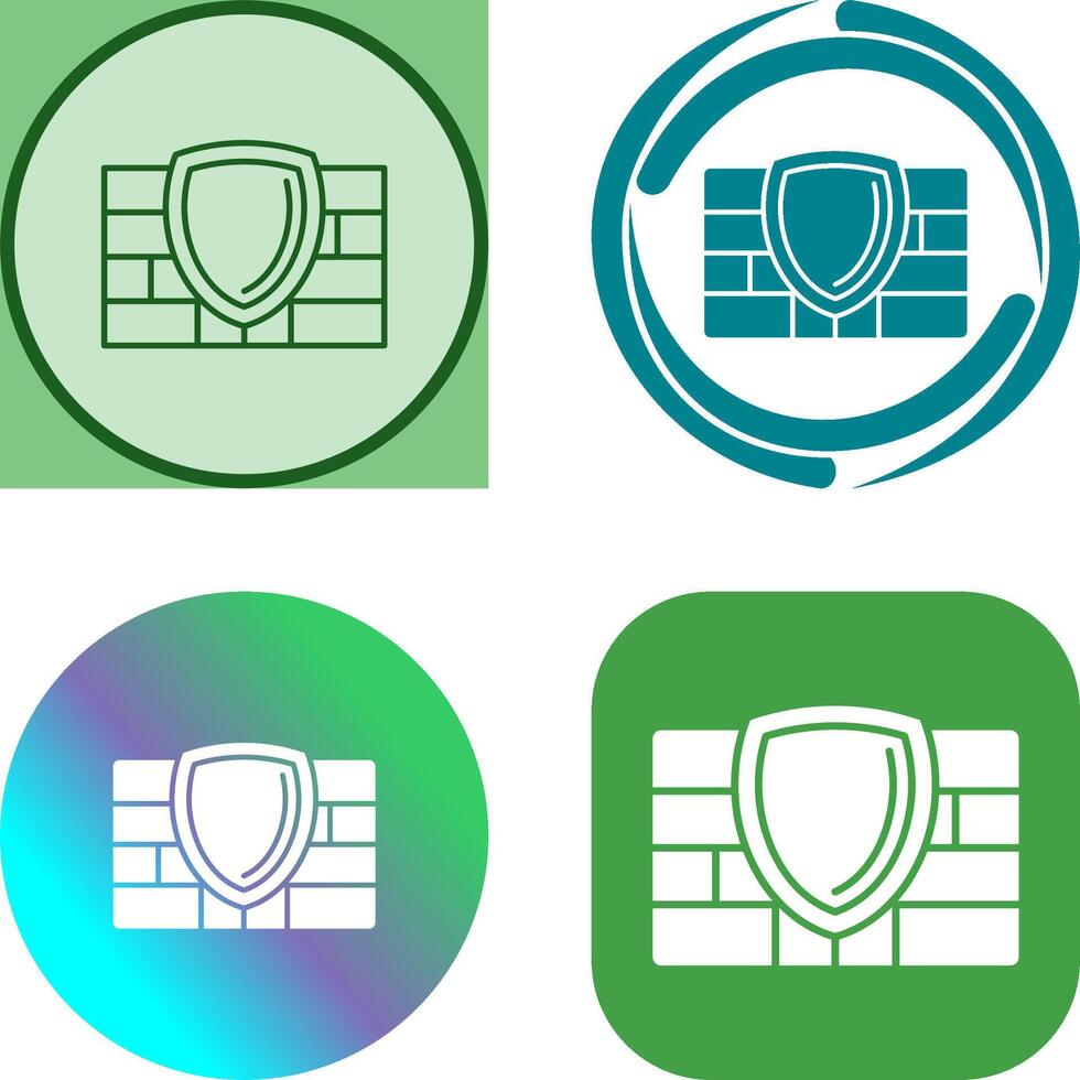Firewall Icon Design vector