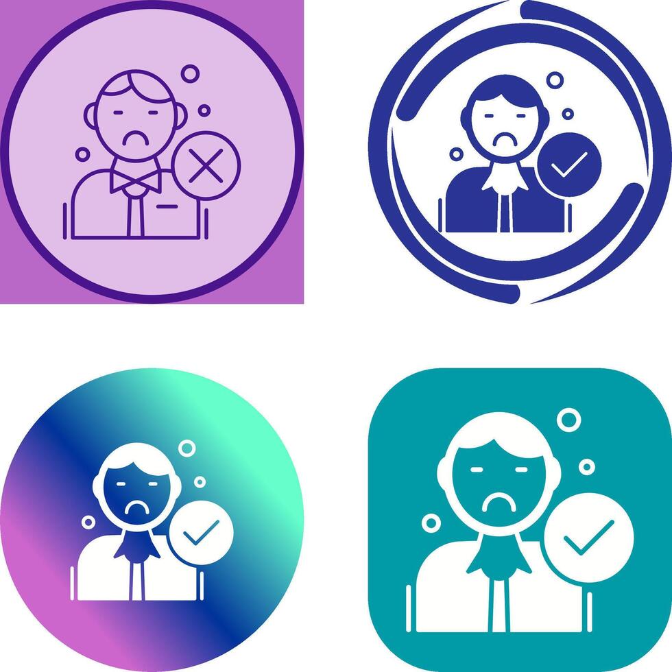 Rejected Icon Design vector
