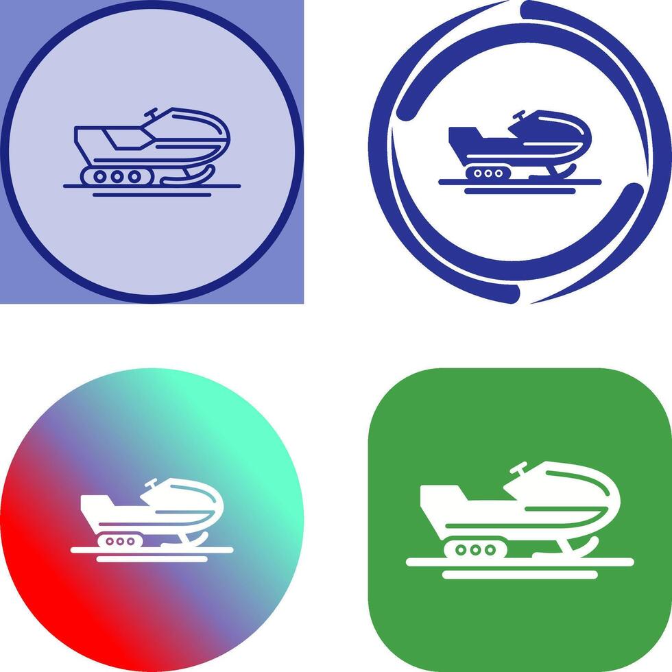 Snowmobile Icon Design vector