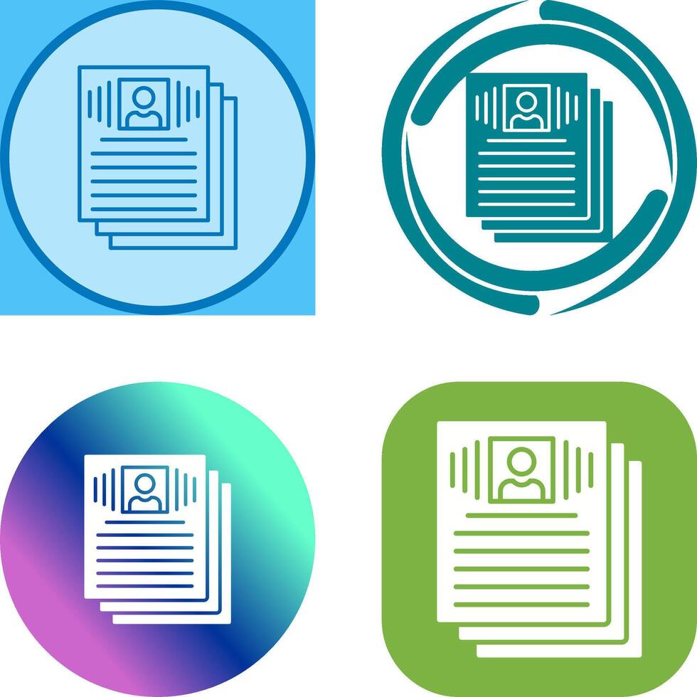 Resume Icon Design vector