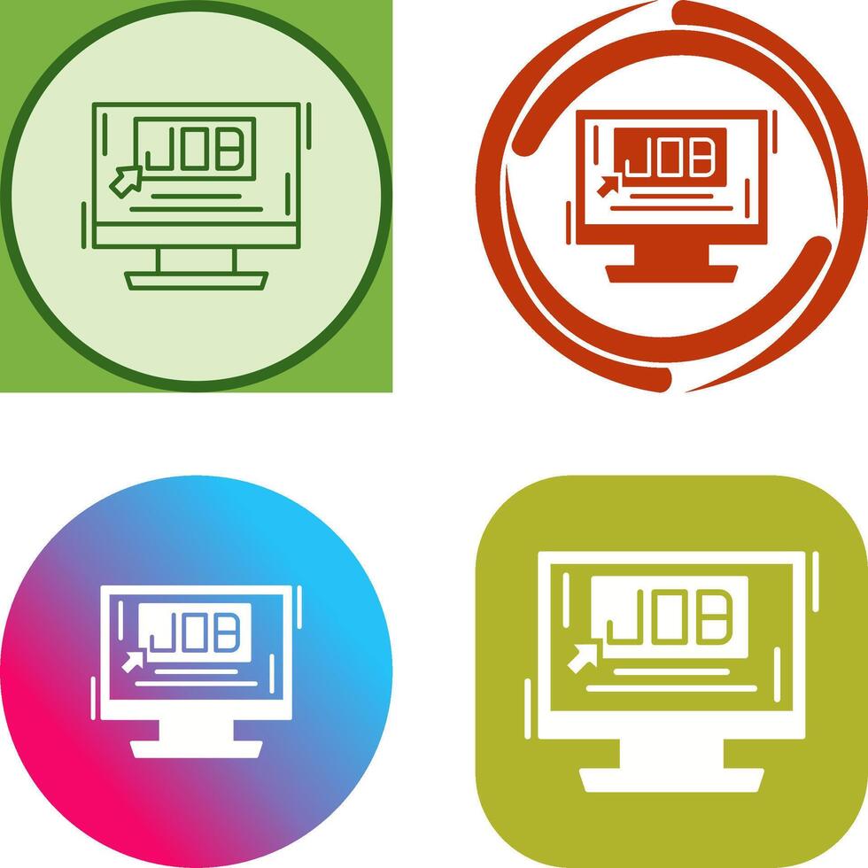 Job Icon Design vector