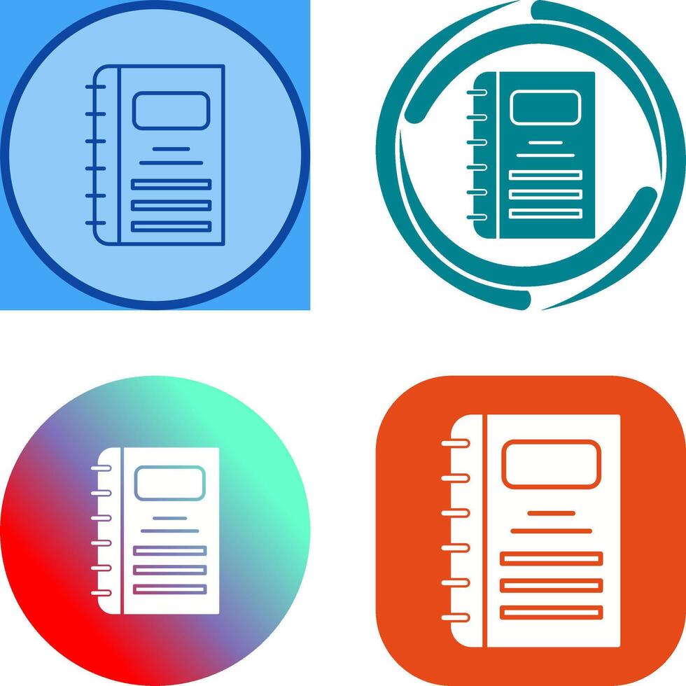 Notebook Icon Design vector