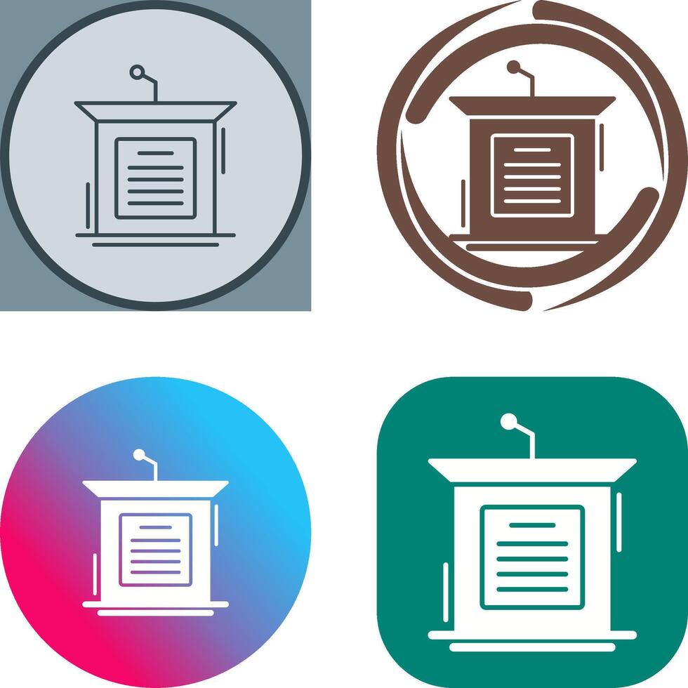Podium Icon Design vector
